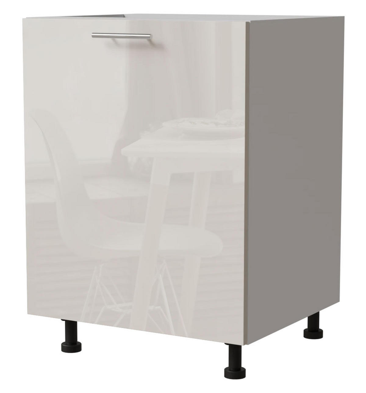 UNTERSCHRANK Brerra D1D/60 60 / 50 / 82 cm - Creme/Weiß, Holz/Holzwerkstoff (60/82/50cm) - Feldmann-Wohnen