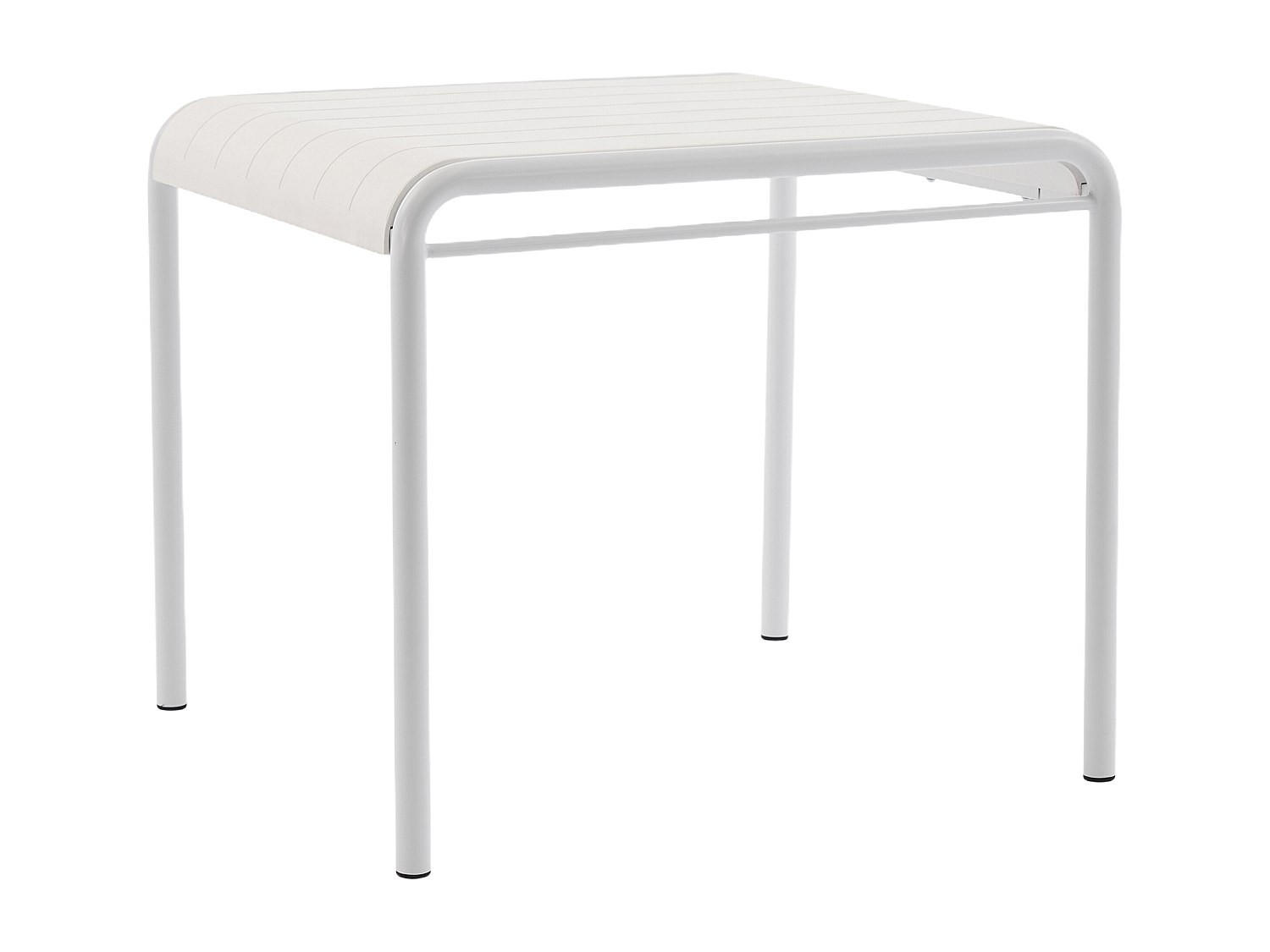 GARTENTISCH - 2 Personen, 4 Personen - plastik - weiß Moah - Weiß, Kunststoff (80.5/90.5/77cm) - Vente-Unique