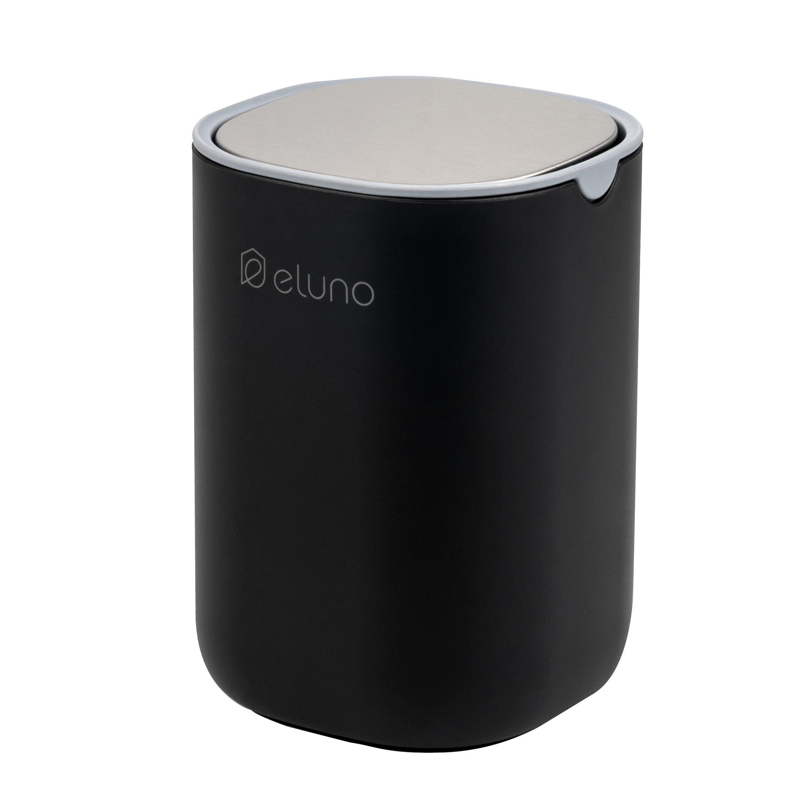 KOSMETIKEIMER EDOLO, Kunststoff, schwarz - Schwarz, Kunststoff (16/11.5/11.5cm) - eluno