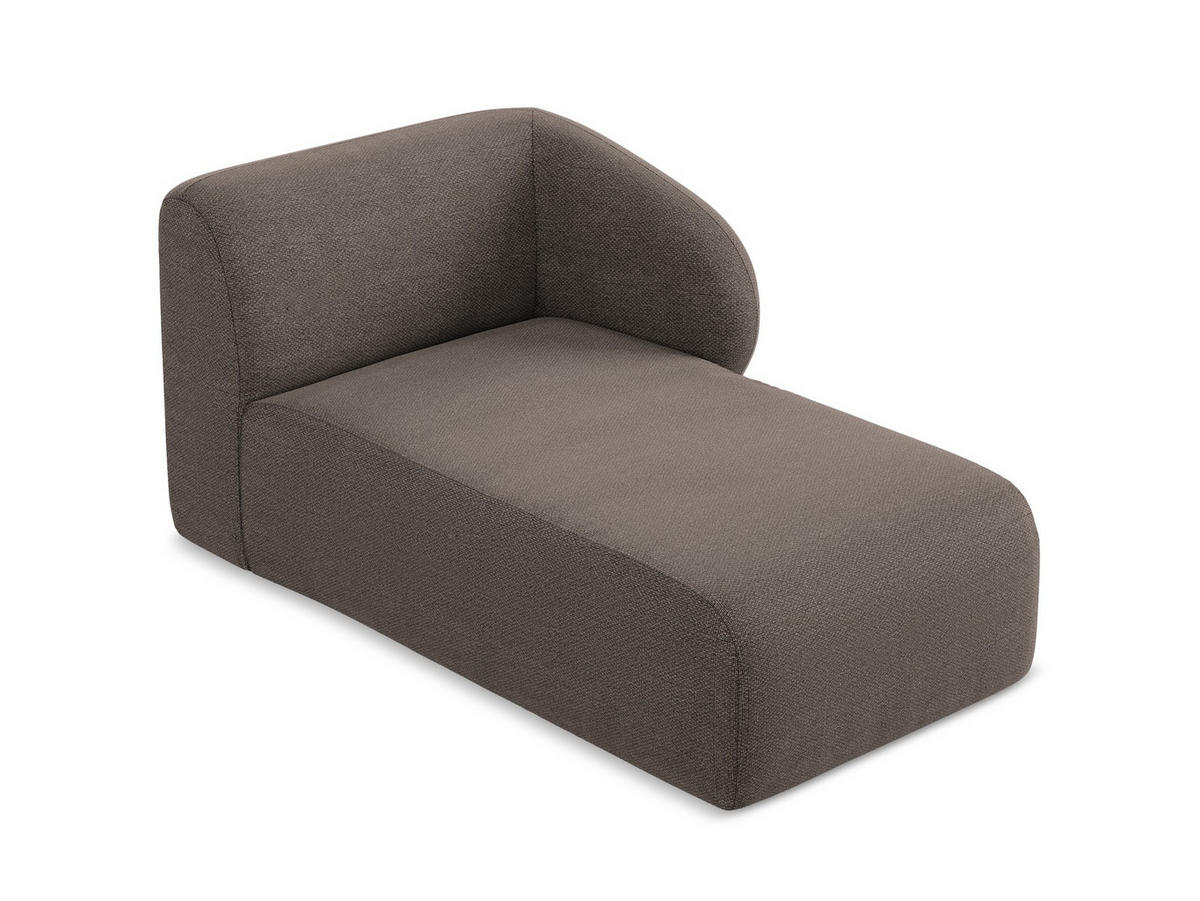 ECKSOFA Rechts Chenille Stoff Grau - Hellgrau/Schwarz, Holzwerkstoff/Kunststoff (248/166cm) - Makamii