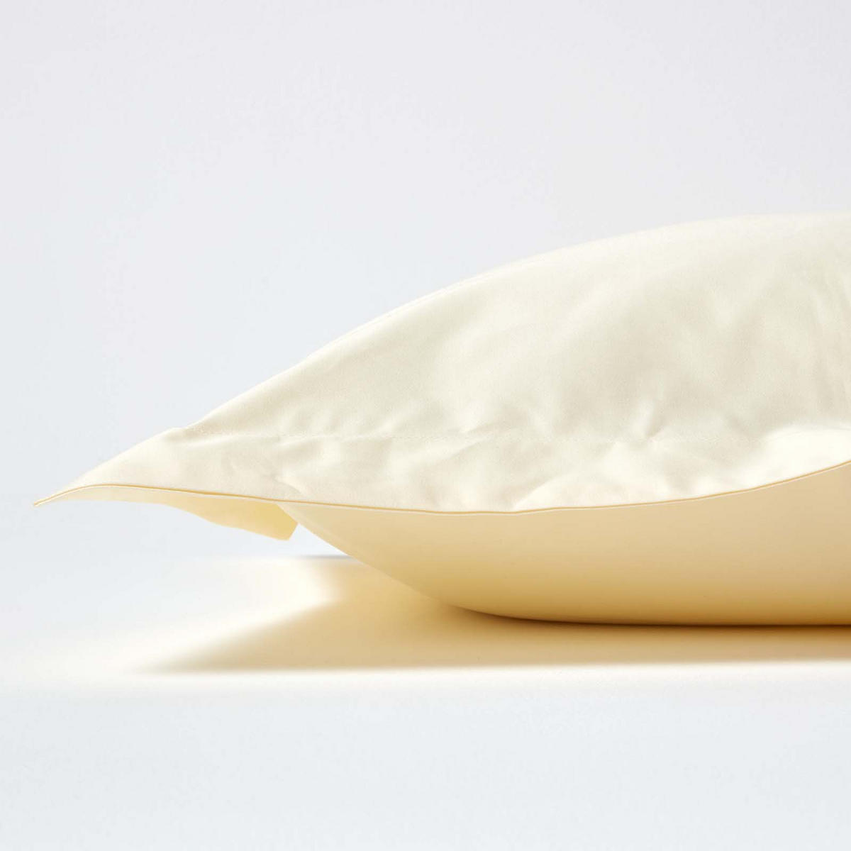 KISSENBEZUG Stehsaum Premium, Ägyptische Baumwolle, Fadendichte 1000 - Creme, Textil (48/74cm) - Homescapes