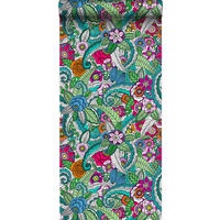 XXL-VLIESTAPETE Blumenmandalas 50 x 900 cm - Pink, Papier (50/900cm) - ESTAhome