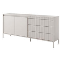 KOMMODE Beige mit Schubladen Santori, 187 cm, 2 Türen - Beige, Holz (187/81/40cm) - Emporius