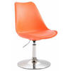 DREHSTUHL Kunststoff orange - Chromfarben/Orange, Kunststoff/Metall (48/76/57cm) - CLP