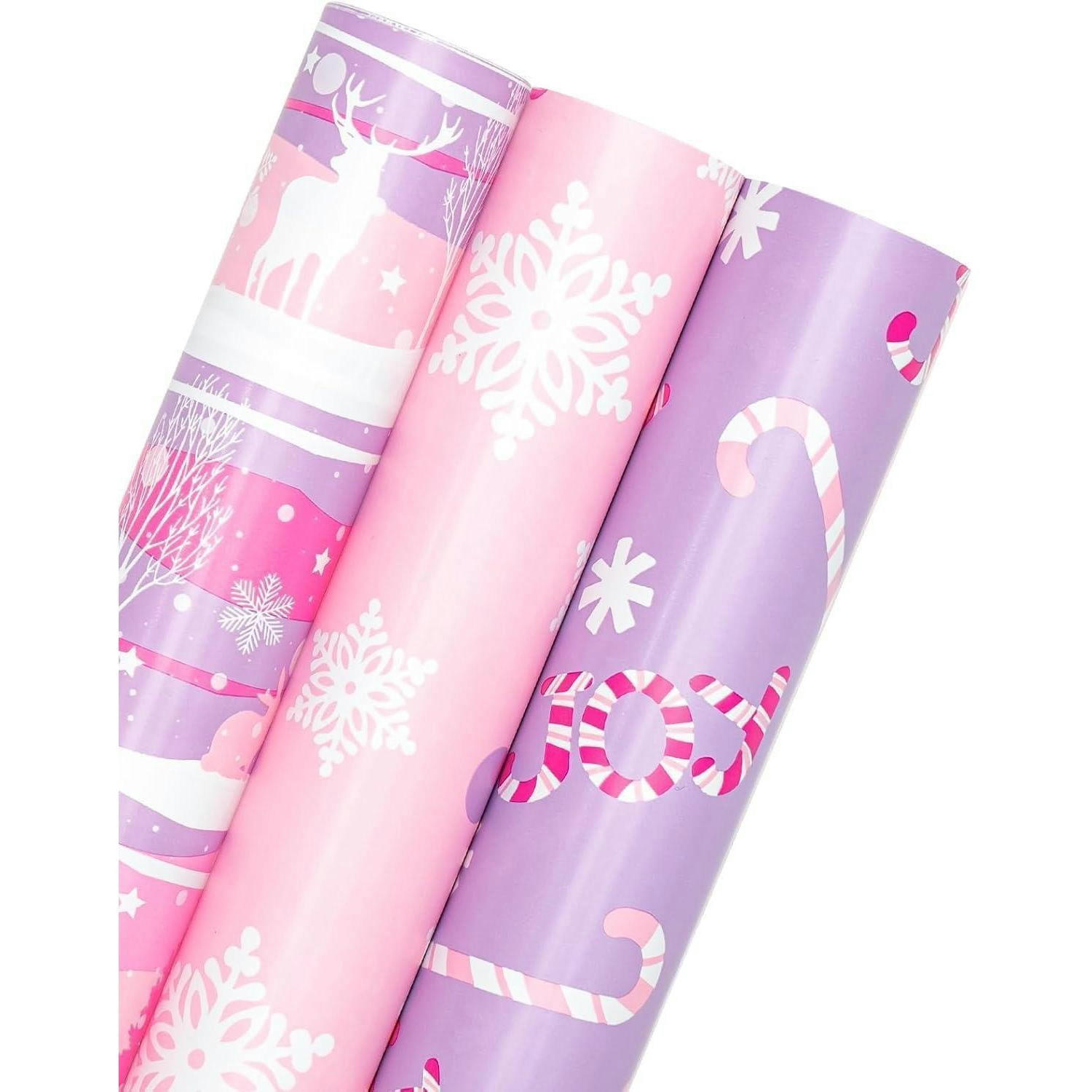 GESCHENKPAPIER 3 Rollen 43,2 cm x 3 m Weihnachtsdesign - Multicolor, Papier (4/44/10cm)
