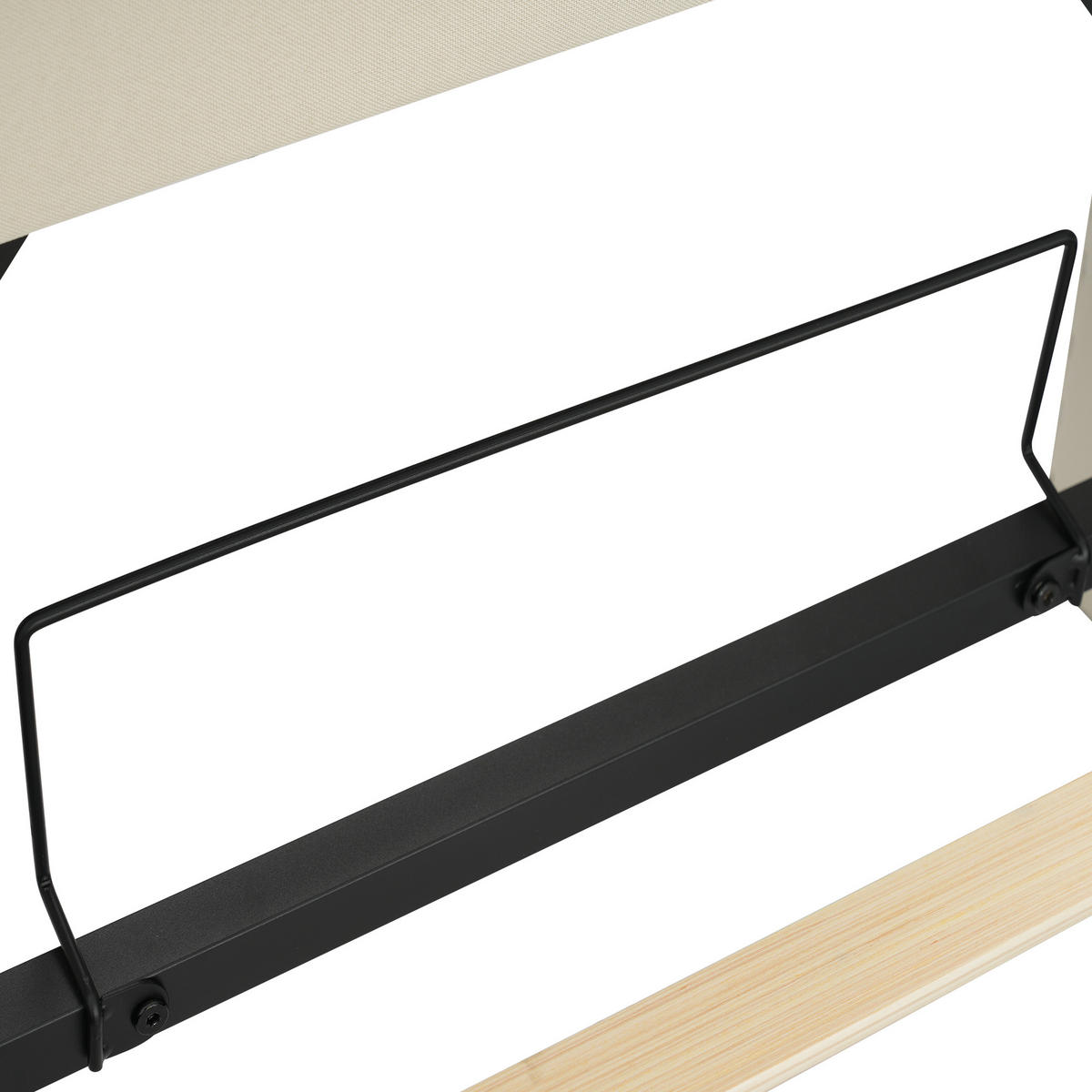 STAURAUMBETT 140/200 cm DE-00628, in Beige, Hydraulischem Bettkasten - Beige, Metall (140/200cm) - ComfortXL