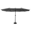 SONNENSCHIRM Linai Grau 270/460 cm - Grau, Textil (264/452cm) - Happy Garden