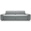 3-SITZER SOFA Baleo Hellgrau Chenille-Bezug - Hellgrau/Schwarz, Kunststoff/Textil (257/82/105cm) - Selsey