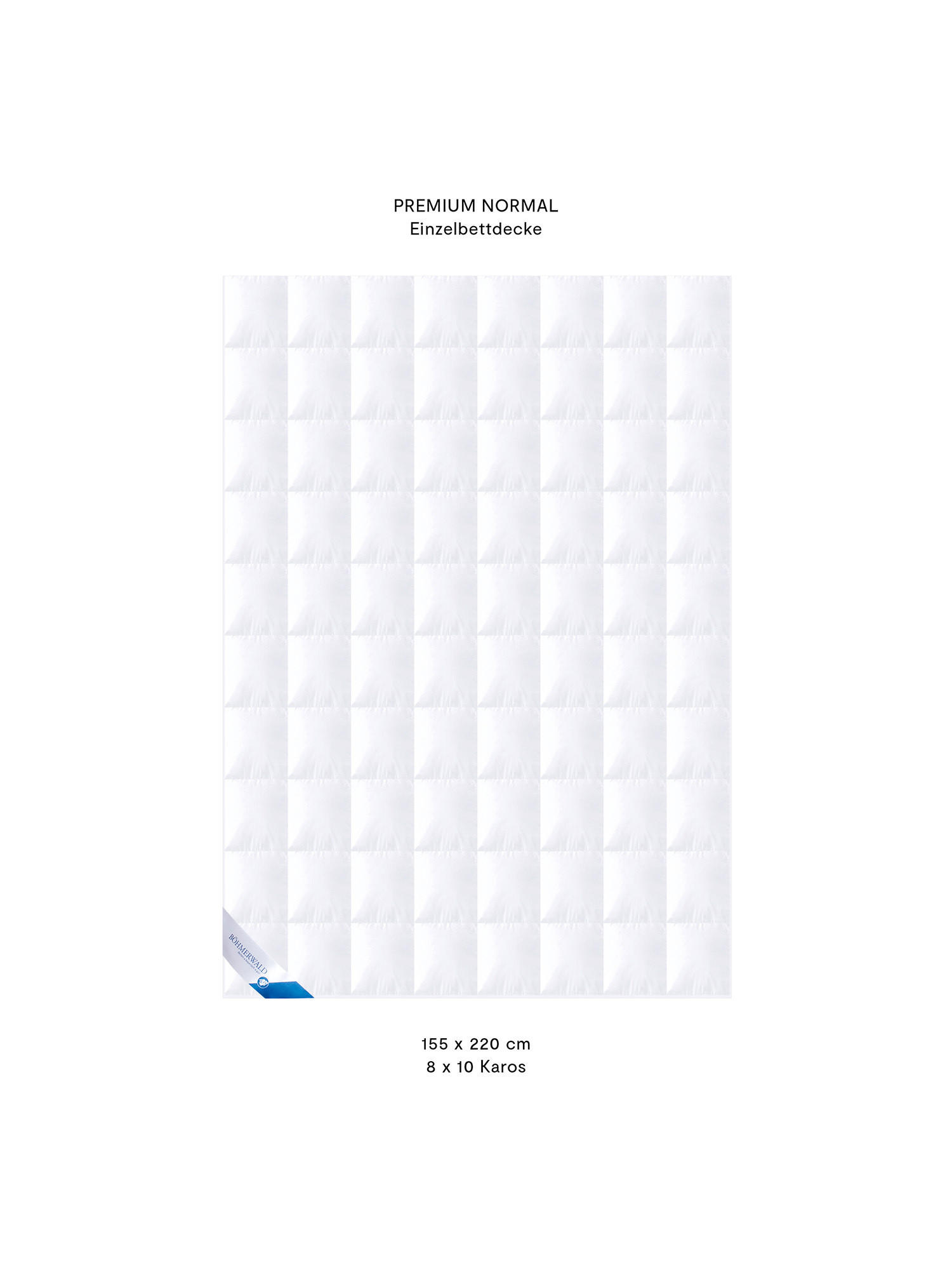 GANZJAHRESBETTDECKE PREMIUM Gänsedaunen normal - Weiß, Naturmaterialien/Textil (155/220cm) - Böhmerwald