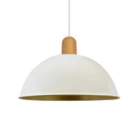 PENDELLEUCHTE Industrielle 30/20 cm - Goldfarben/Weiß, Holz/Metall (30/20cm) - Bamyum