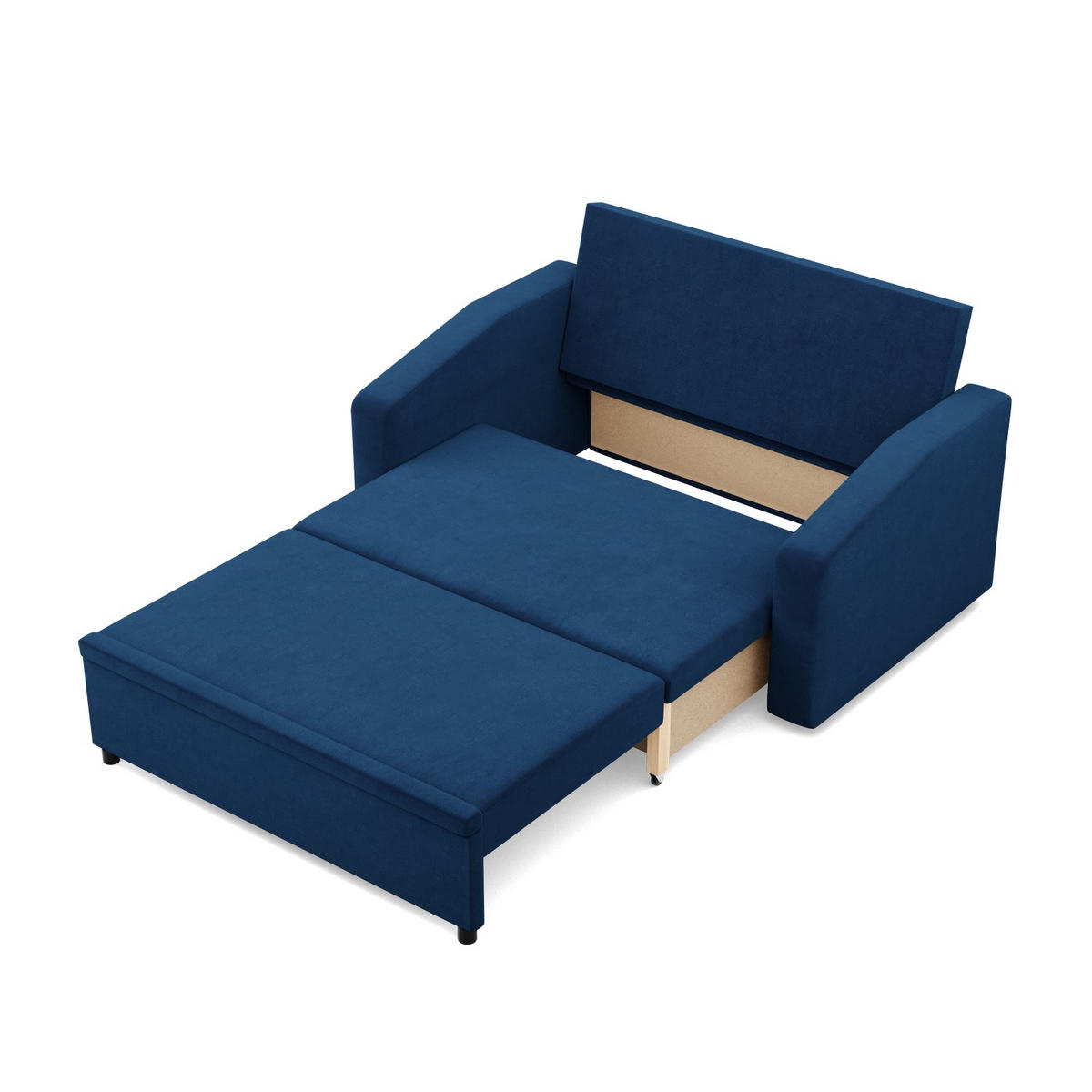 SOFA 2-SITZER MIT SCHLAFFUNKTION NEO, Dunkelblau - Blau, Textil (148/90/87cm)