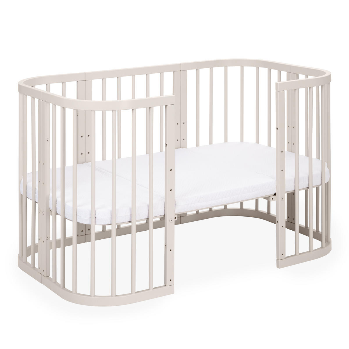 PĂTUȚ bebe Cașmir, 7in1 cu saltea - cașmir, material textil/lemn (73/123cm) - waldin