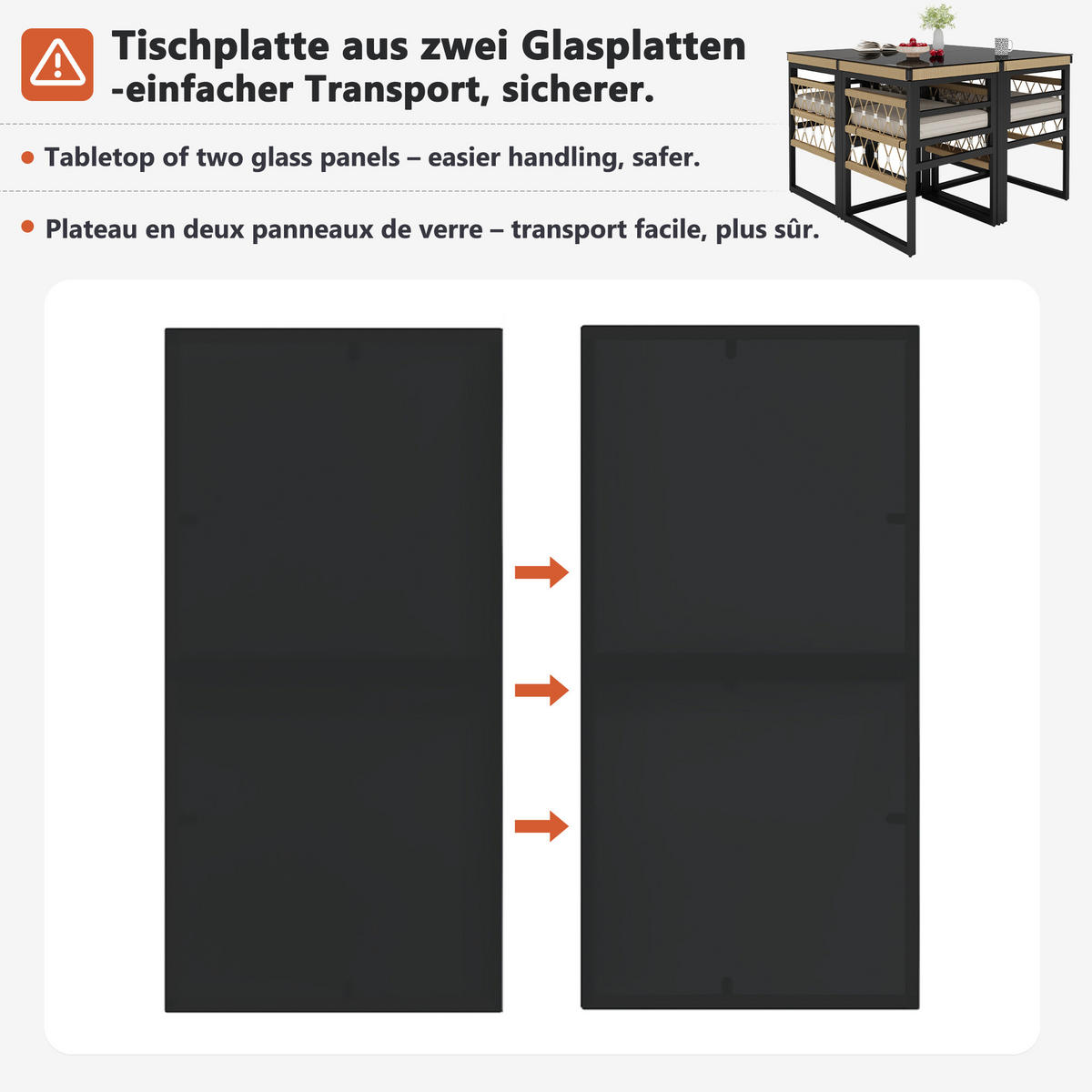 GARTENSET 4 Personen Beige Inkl. Glastisch & 4 Sesseln - Beige, Metall - FLIEKS