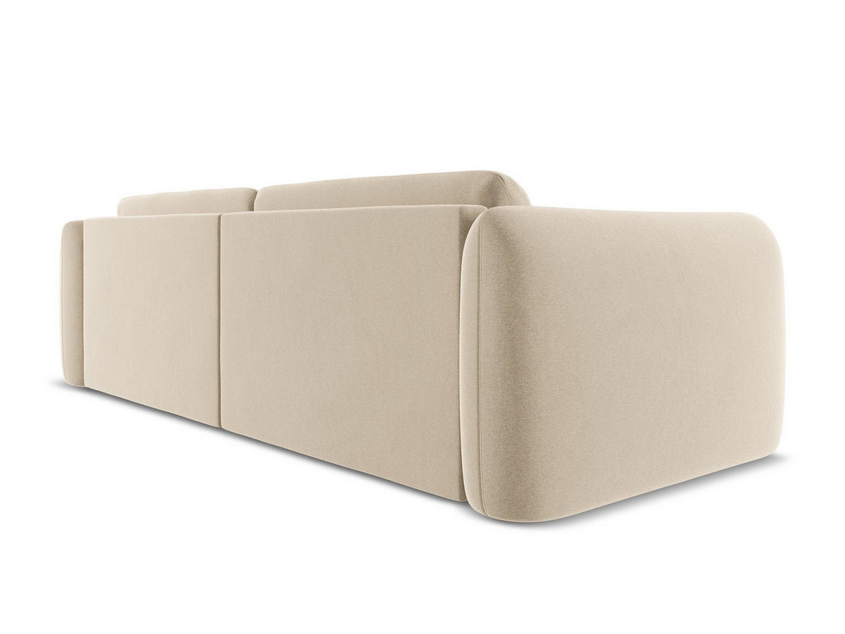 4-SITZER-SOFA Samt Stoff Beige - Beige/Creme, Kunststoff/Textil (250/74/105cm) - Makamii