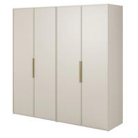 KLEIDERSCHRANK Frame Greige 200 cm - Taupe/Goldfarben, Holzwerkstoff/Metall (200/200.5/57cm) - Selsey