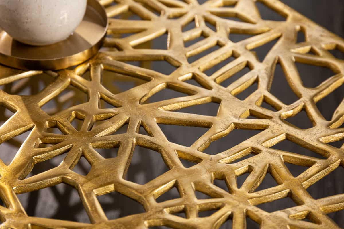 COUCHTISCH ABSTRACT rechteckig Gold 60cm - Goldfarben, Metall (60/60/31cm) - riess-ambiente