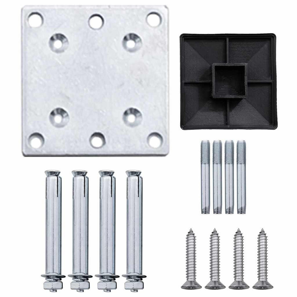 ZAUNELEMENT Wpc 95/186 Cm Grau - Grau, Holzwerkstoff (186cm) - vidaXL