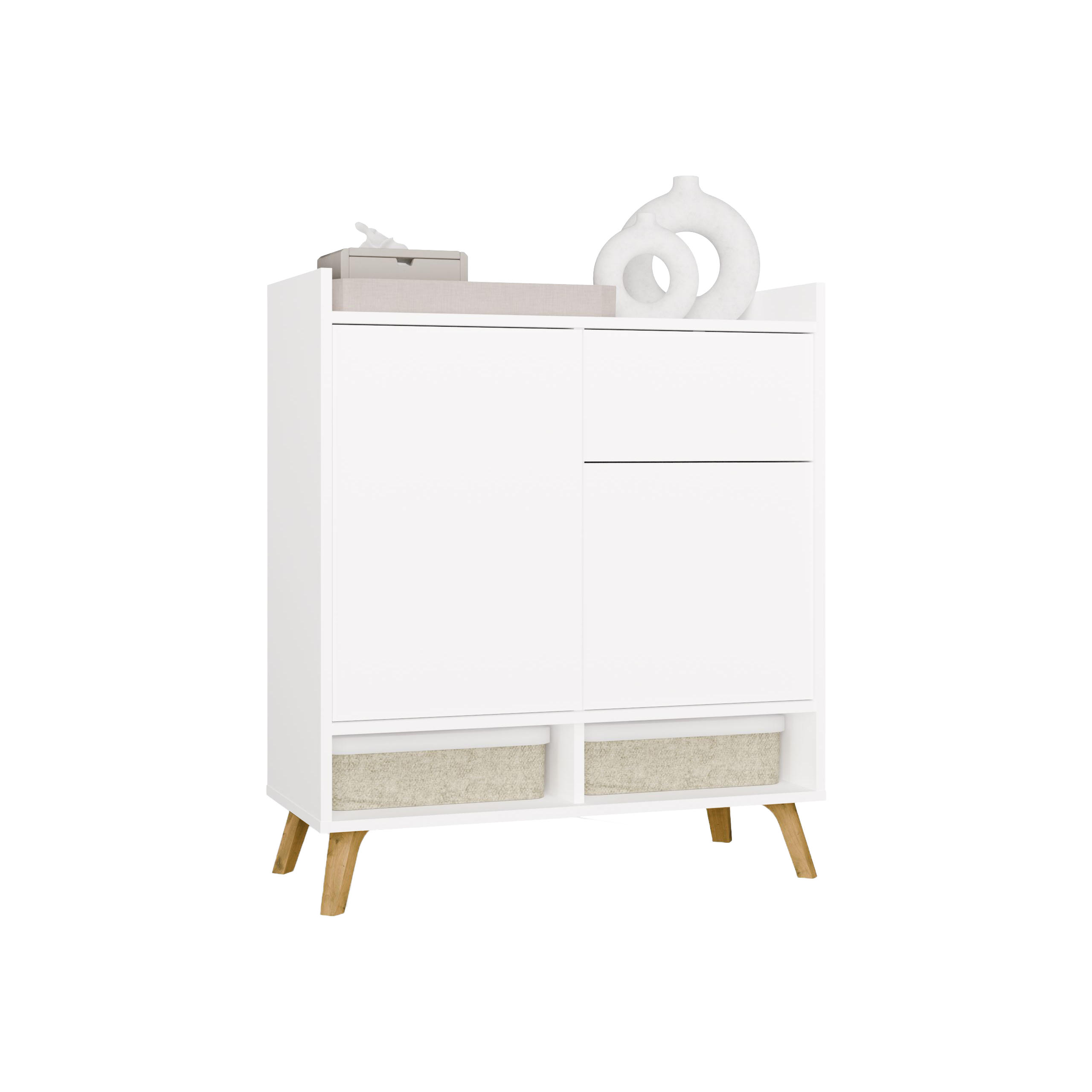 BYRÅ Vit 80/92/35 - Vit, Träbaserade material (80/92/35cm) - RAUMHIRSCH FURNITURE