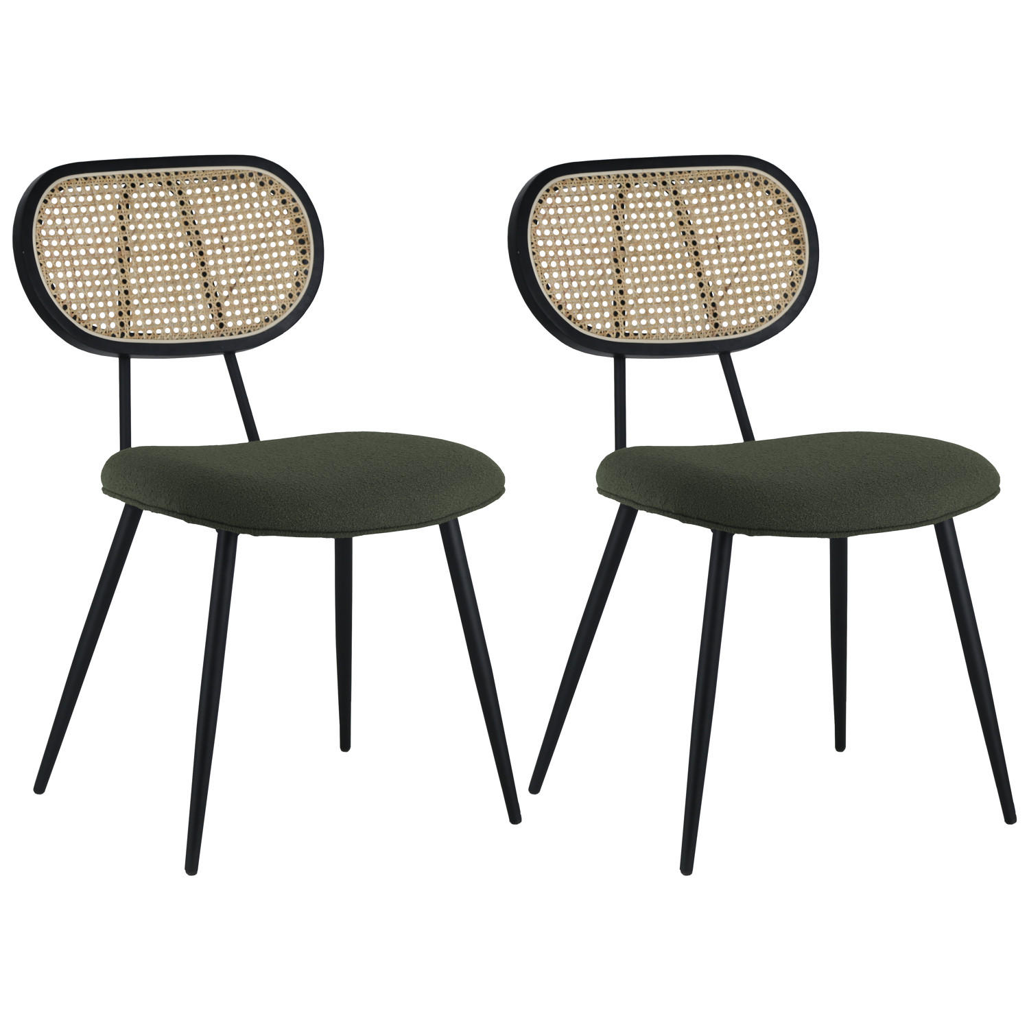 STÜHLE Elena Khaki 2er-Set - Grün, Metall (48/82/56cm) - Happy Garden