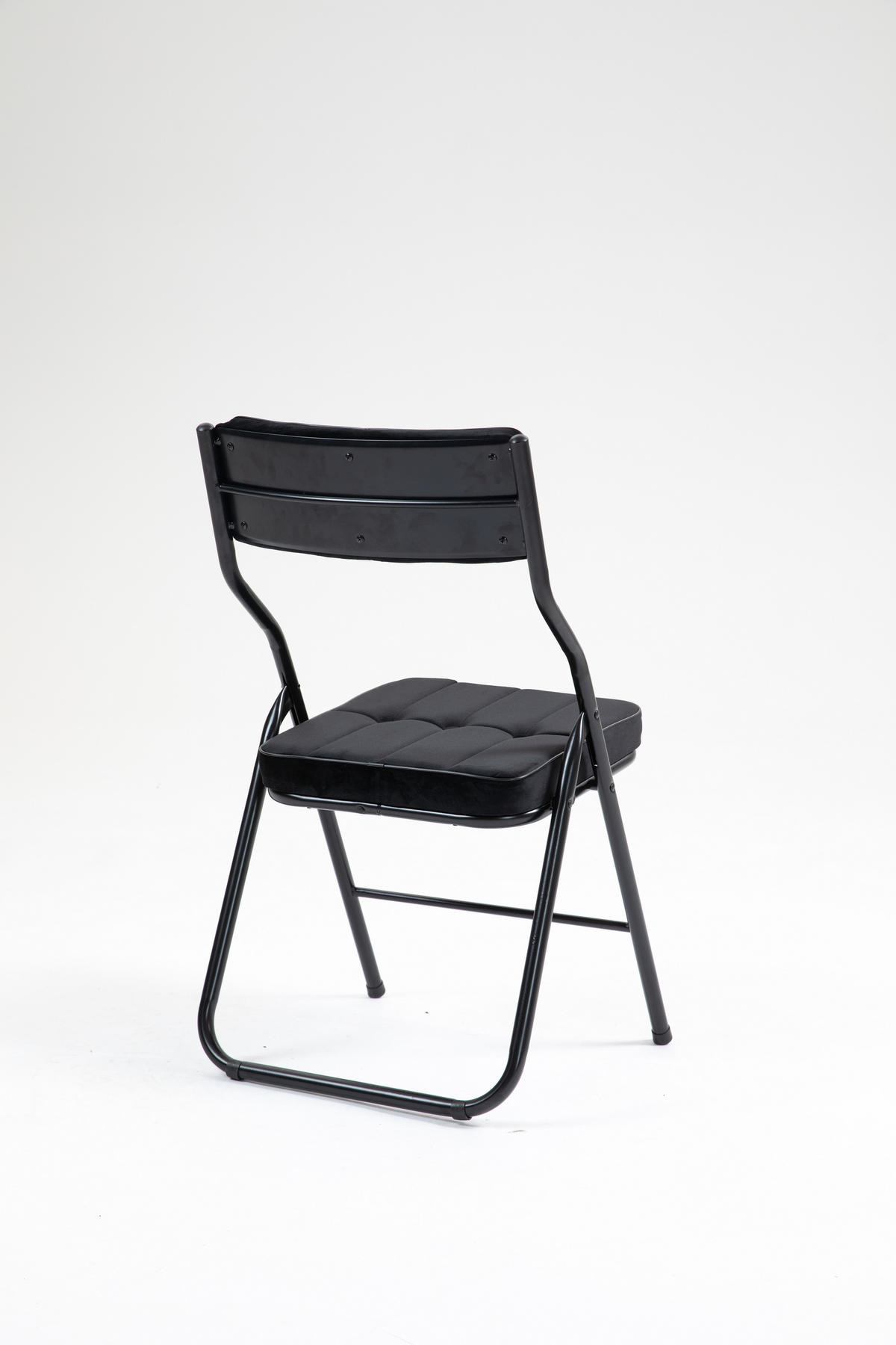 KLAPPSTUHL DE-36266 2er-Set mit gepolstertem Sitz Schwarz - Schwarz, Metall (47/80/46cm) - ComfortXL