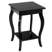 NACHTTISCH 60cm Schwarz - Schwarz, Holz (40/60/40cm) - COSTWAY