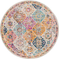 VINTAGE-TEPPICH Rund Ø 160 cm Mehrfarbig - Multicolor, Naturmaterialien/Textil (160/160cm) - LIVABLISS