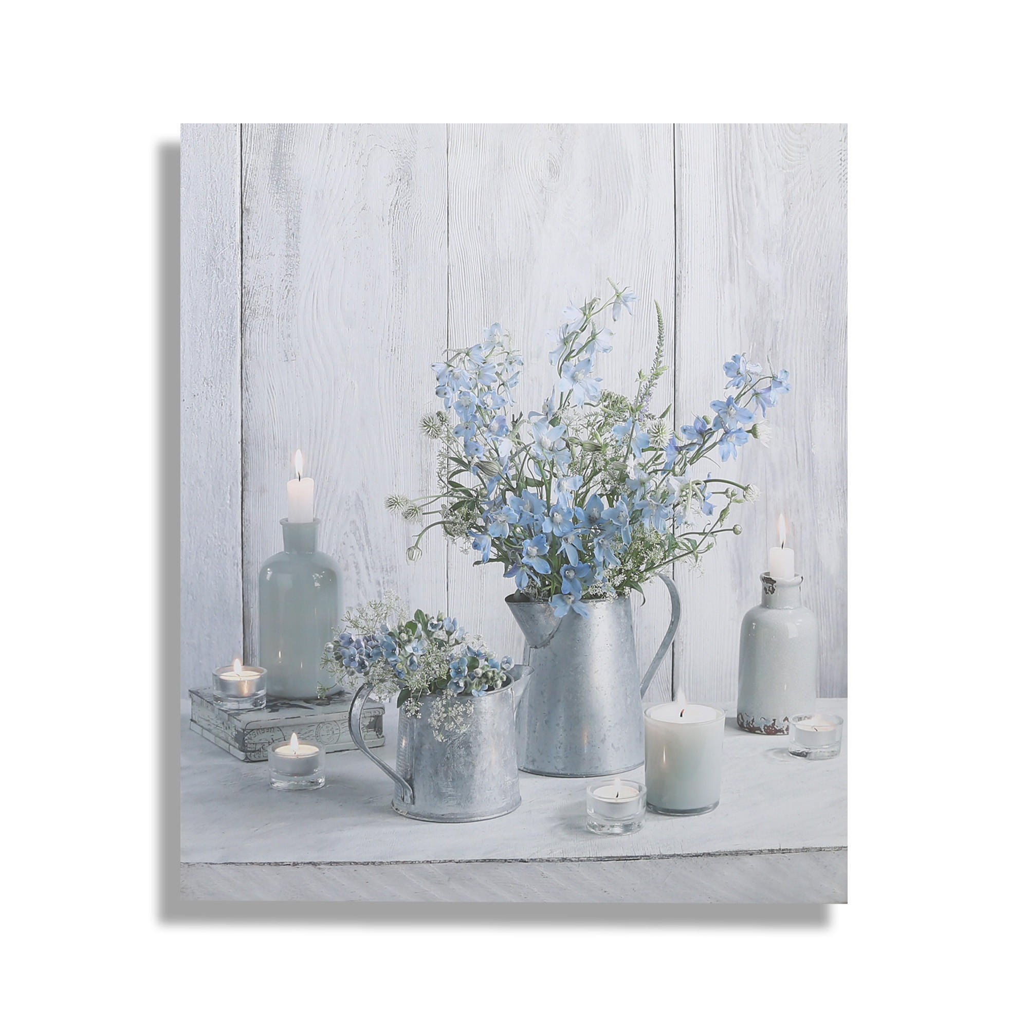 LEINWANDBILD - Blauer Rest - 70x60cm - Blau/Grau, Holzwerkstoff (60/70cm) - Art for the Home