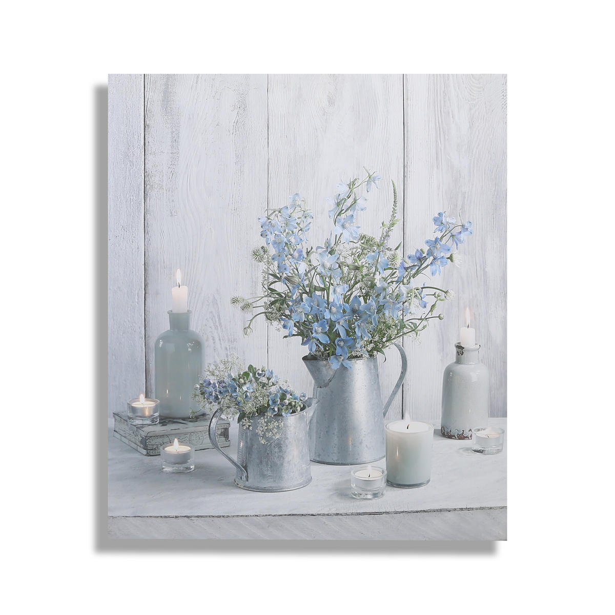 LEINWANDBILD - Blauer Rest - 70x60cm - Blau/Grau, Holzwerkstoff (60/70cm) - Art for the Home