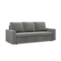SOFA 3-SITZER MIT SCHLAFFUNKTION NEO, Hellgrau - Grau, Textil (220/85/92cm) - Mebligo