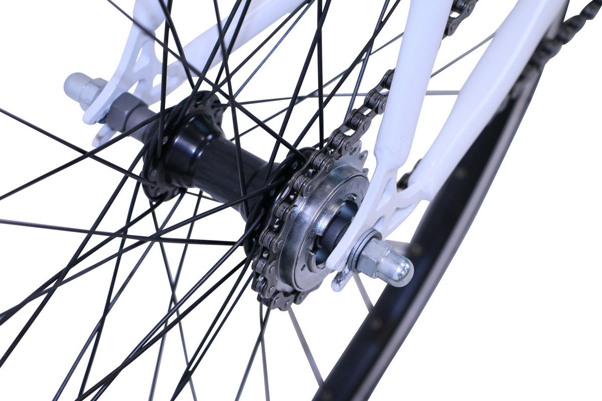 VINTAGE Singlespeed White 28 Zoll Gr: 48cm (M) - Weiß, Metall (48cm) - Hawk Bikes