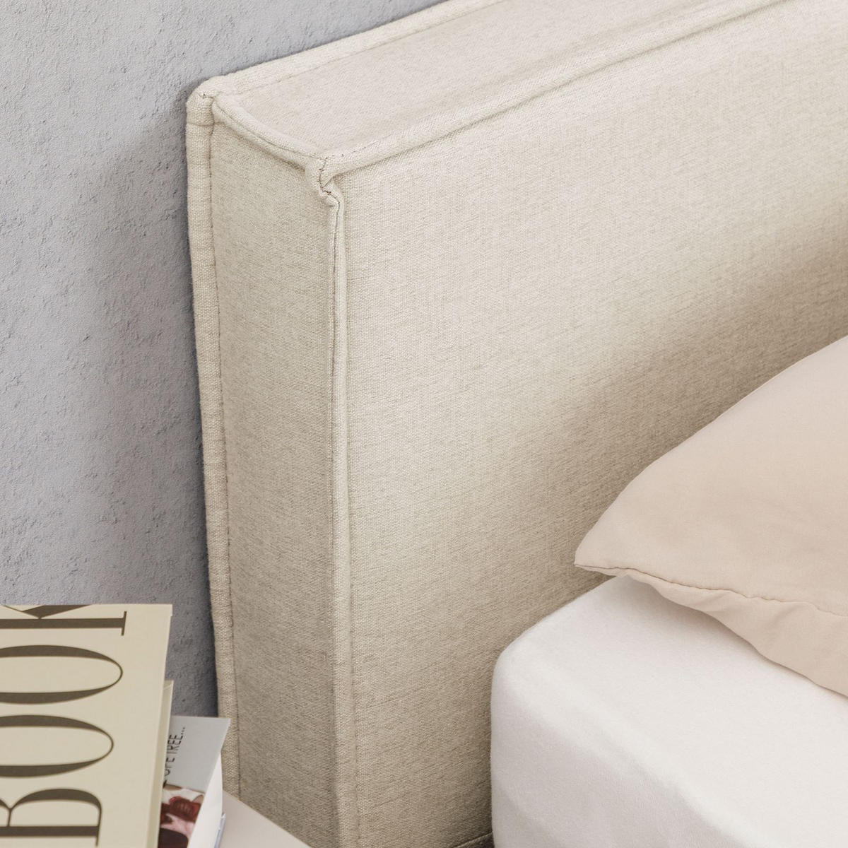 POLSTERBETT PESARO 140X200 CM - Beige, Textil (140/200cm) - IDIMEX