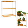 BAMBUS-SCHUHREGAL, 69/60/26 cm, Weiss - Weiß, Holz (26/69/60cm) - Dunedesign