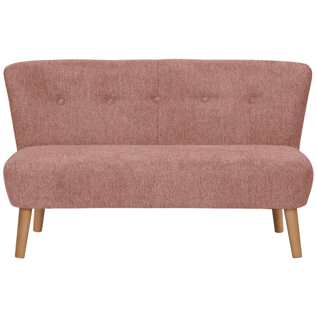 KINDERSOFA 2-Sitzer Katya Flachgewebe lachs - Hellrosa, Kunststoff (97/54/50cm) - 58aufmkessel