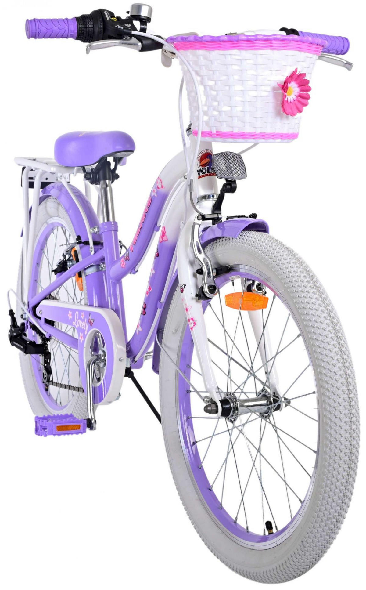KINDERFAHRRAD Lovely - Mädchen - 20 Zoll - 2 Handbremsen - 7 Gänge - Lila - Lila, Metall (82cm) - TPFSports