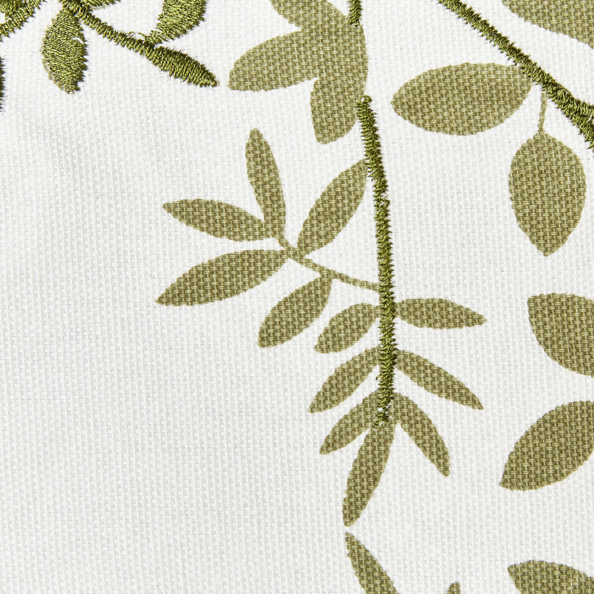 DEKOKISSEN 2er-Set Weiß 30/50 cm Zaleya - Weiß/Grün, Naturmaterialien (50/30cm) - Beliani