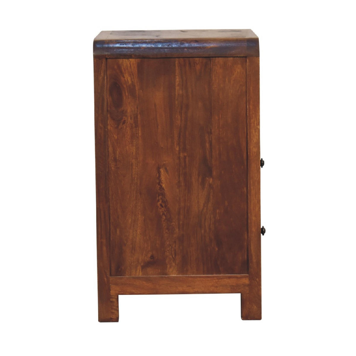 NACHTTISCH Aspen mit 2 Schubladen, Braun - Messingfarben/Braun, Mangoholz/Holz (35/60/45cm) - Artisan Furniture