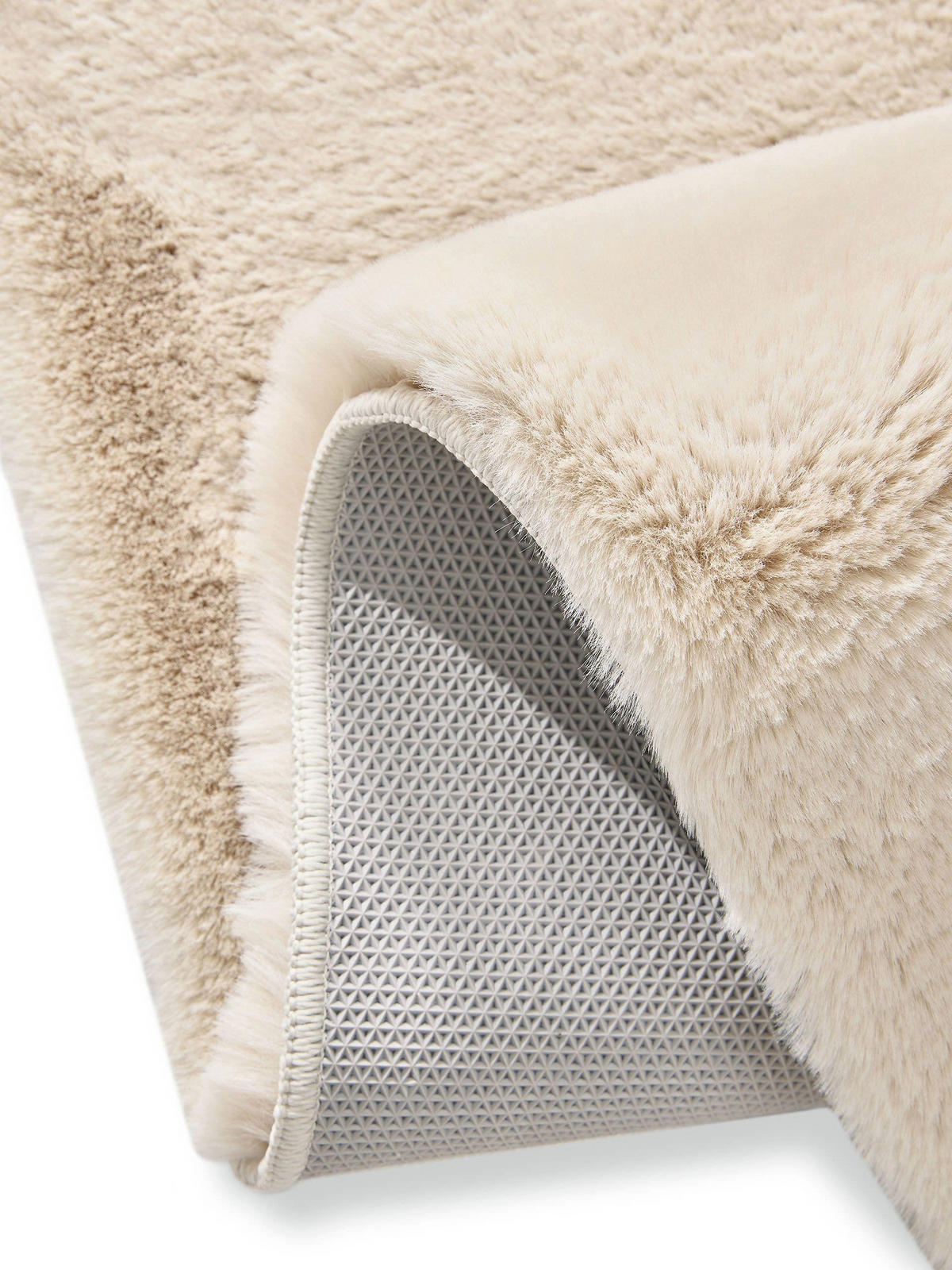 KUNSTFELL-TEPPICH Dave Cream 80x150 cm - Creme, Textil (80/150cm) - benuta Nest