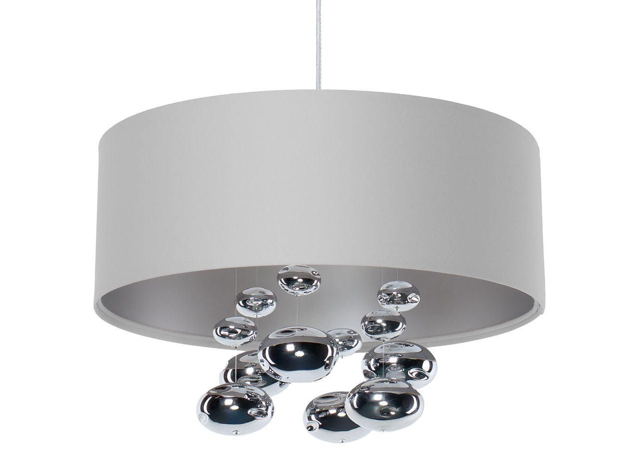 HÄNGELEUCHTE Grau 40/96 cm - Silberfarben/Grau, Kunststoff (40/1/96cm) - ONZENO