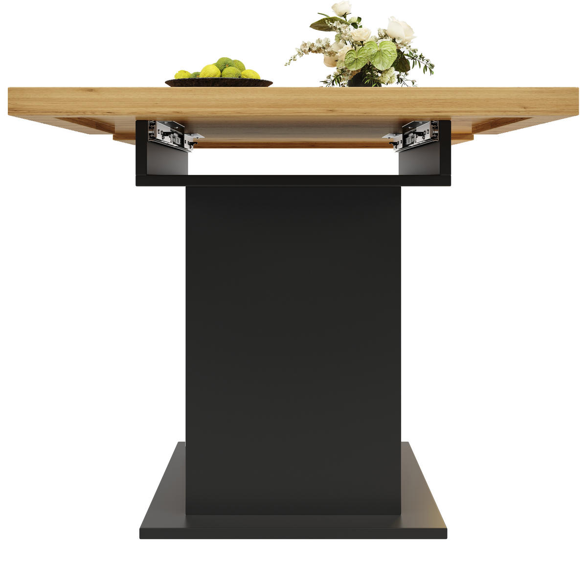 ESSTISCH Teleskop 110-140x80Cm LED 4-6 Personen Stauraum - Multicolor, Glas (80/110/76cm) - FLIEKS