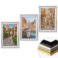 WANDBILDER 3er Set - 40x60 cm Silberner Rahmen - Die bezaubernden Straßen des Brunnens - Silberfarben, Kunststoff (40/60cm) - ArtPrintCave