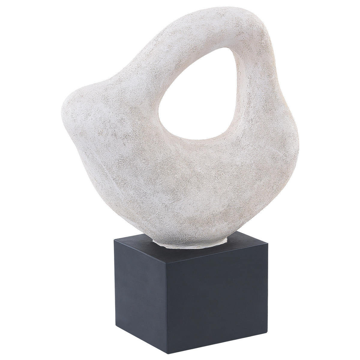 DEKOFIGUR Weiß Kavala - Schwarz/Weiß, Keramik (23/32/7cm) - Beliani