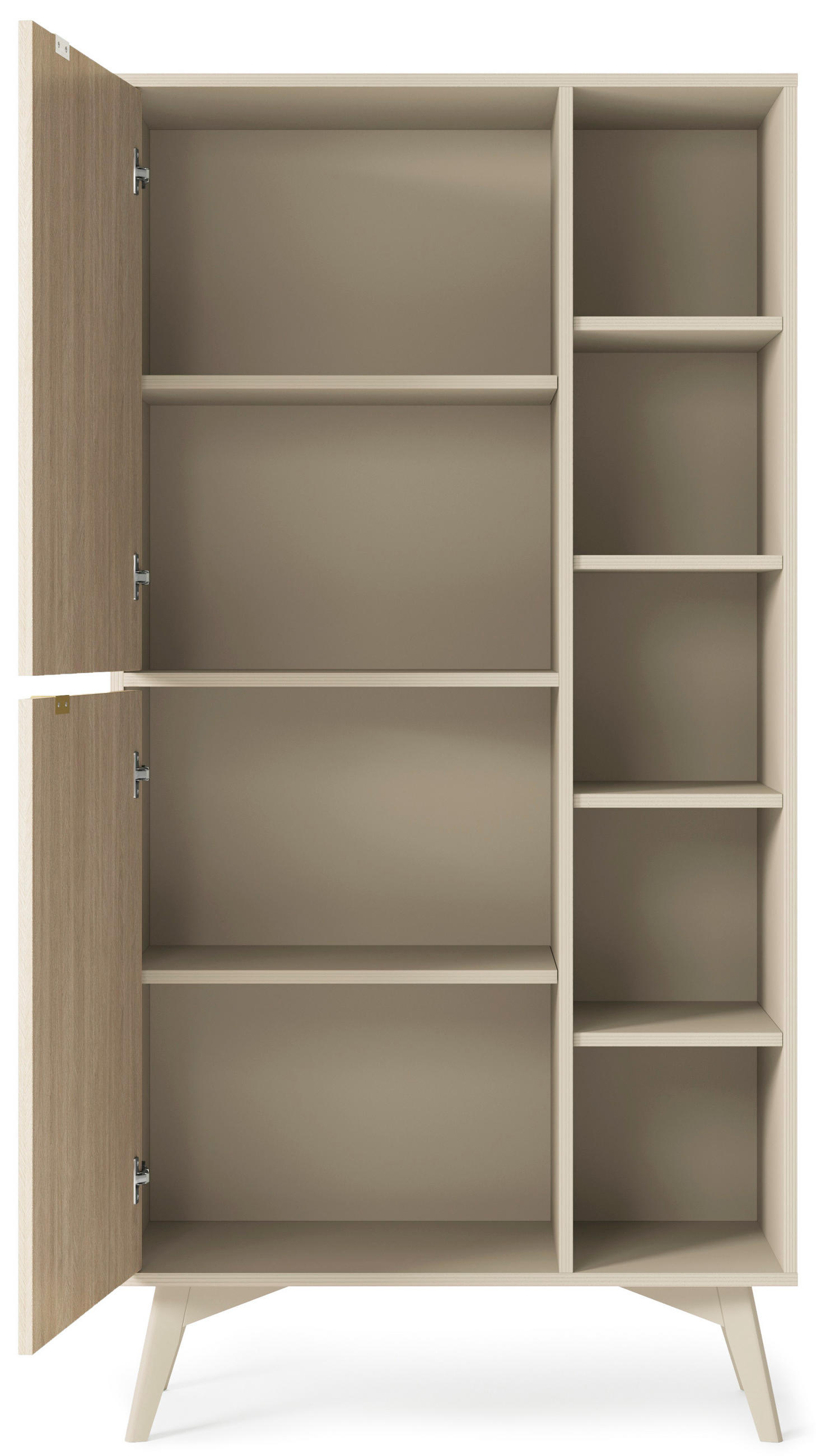 BÜCHEREGAL Firr Beige - Beige, Holzwerkstoff (80/160/38cm) - Bettso