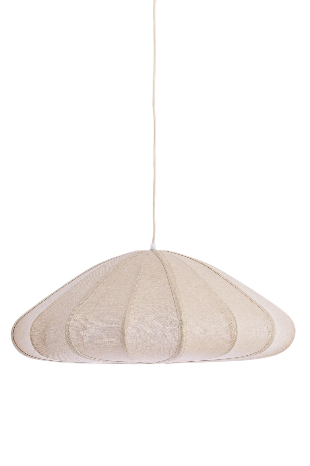 HÄNGELAMPE Cesano Weiß Ø64/25 cm - Weiß, Textil (64/64/25cm) - Light & Living
