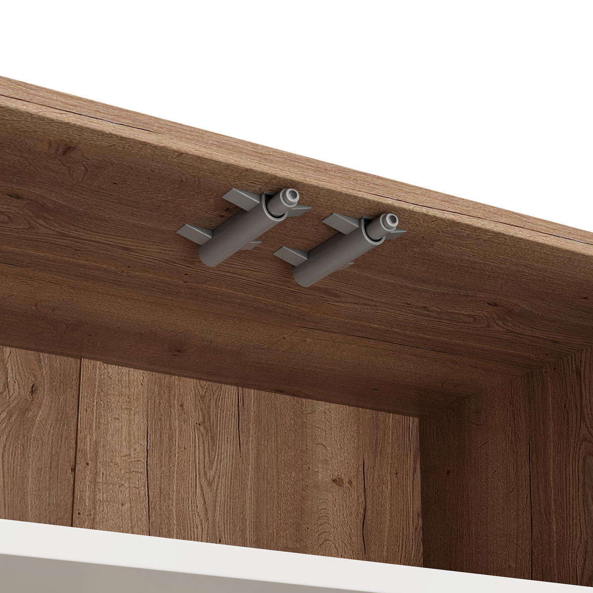 SIDEBOARD in Schwarz Schuhschrank mit 4 Türen und 1 Schubladen für Esszimmer, Wohnzimmer oder Küche, B120/T35/H99cm - Weiß/Naturfarben, Holzwerkstoff/Metall (120/99/35cm) - STILVORA