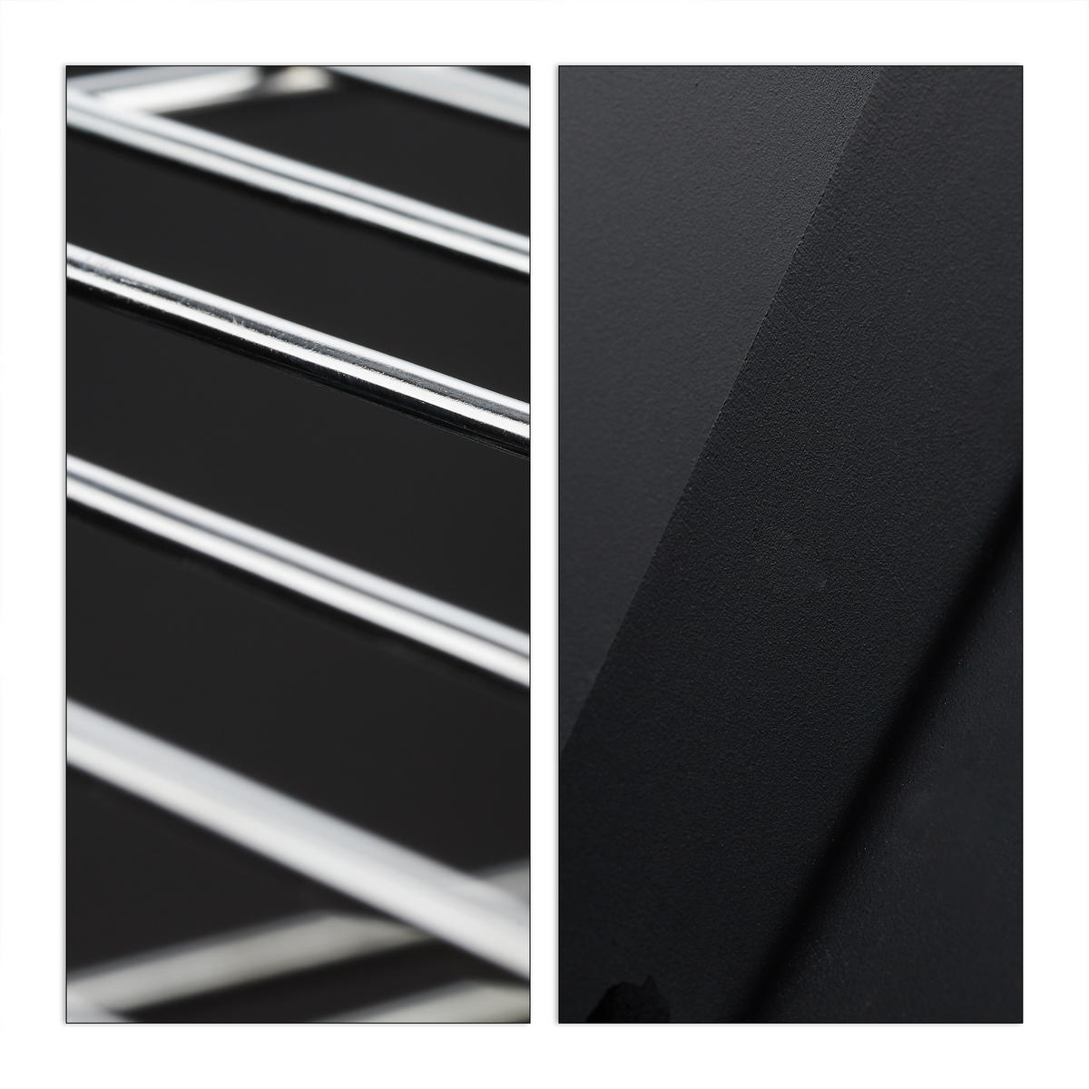 KLAPPGRILL - Schwarz, Metall (45.5/30/30cm) - Relaxdays