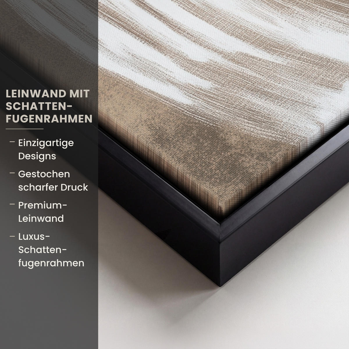 LEINWAND Bilder mit Rahmen - Farbe - Braun - Japandi - 70x100 - Kupferfarben, Textil (70/100cm) - MuchoWow