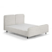 POLSTERBETT Lea mit Bettkasten, 140x200, Beige - Beige/Schwarz, Textil (140/200cm) - Beautysofa