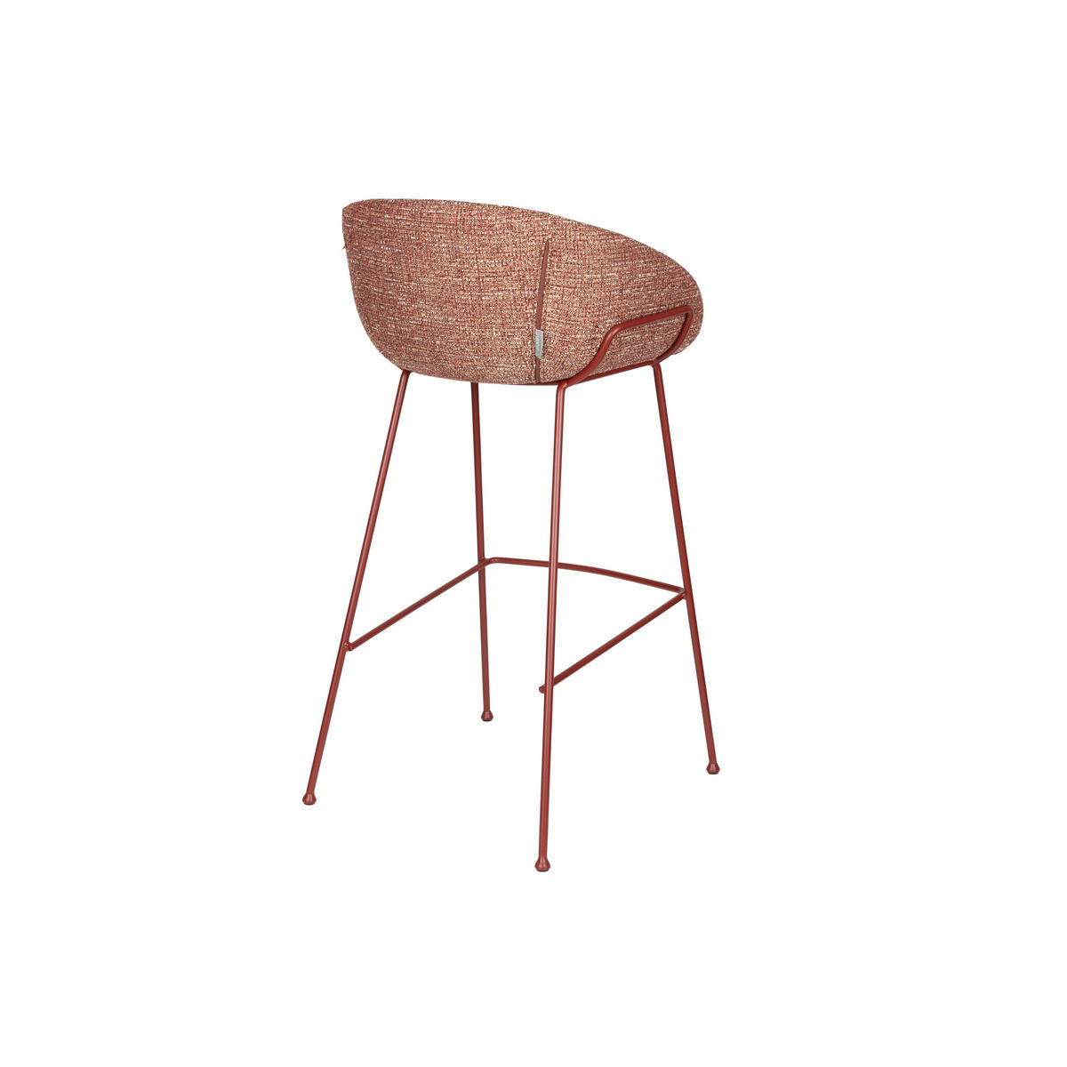 BARHOCKER Feston Rückenlehne 76 cm Rot - 2 er Set - Rot, Kunststoff (54.5/98.5/53cm) - Zuiver
