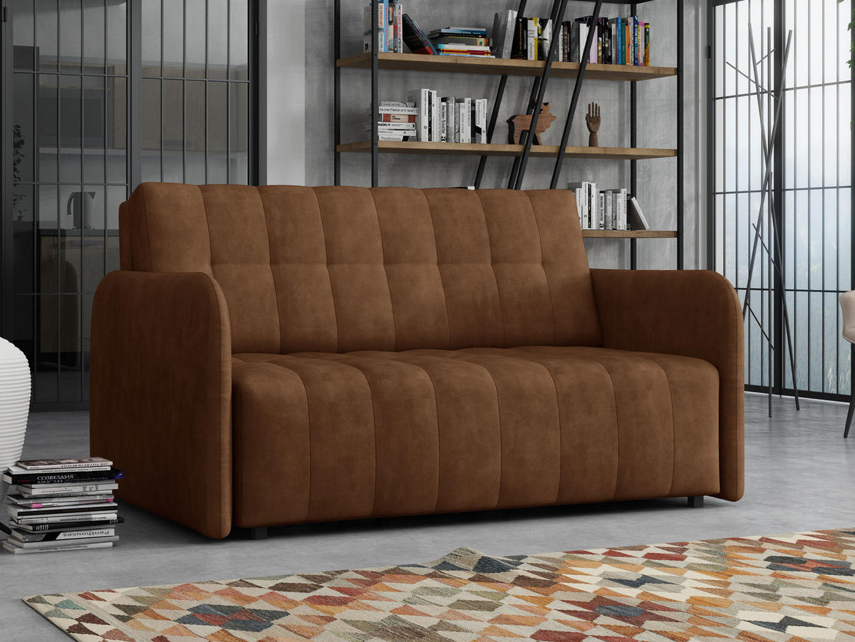 SCHLAFSOFA Viva Grand III - Schwarz/Braun, Holz/Kunststoff (145/85/95cm) - MIRJAN24