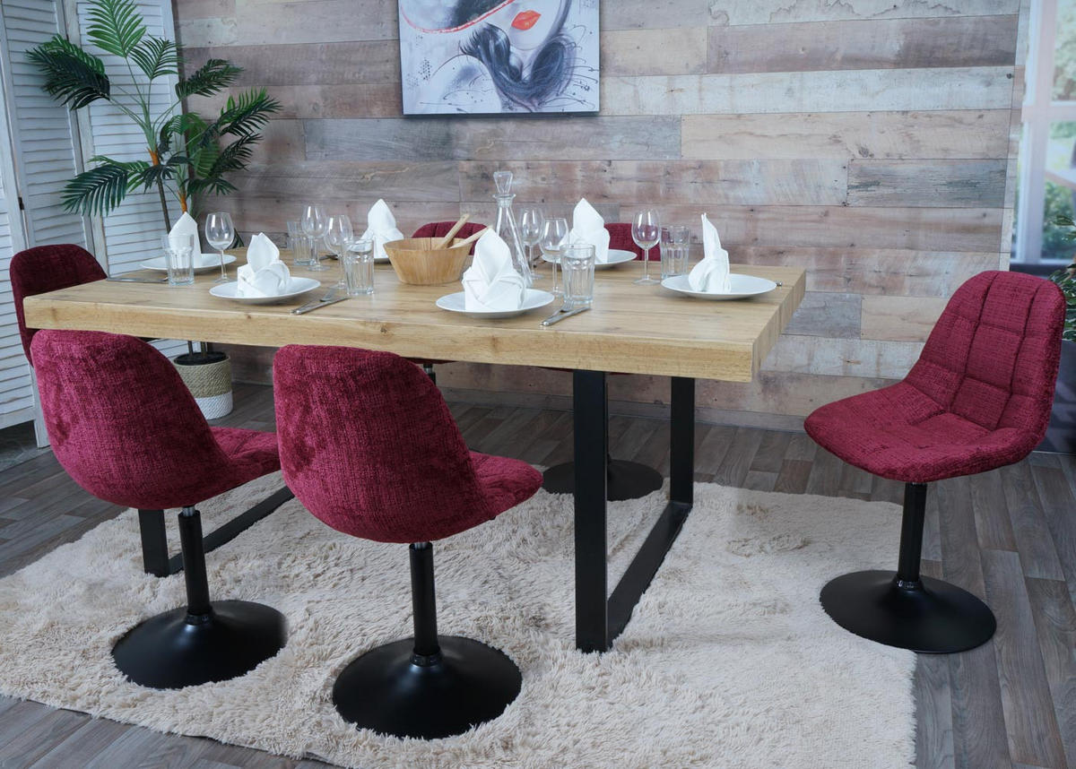 ESSZIMMERSTUHL Bordeaux 2er-Set - Bordeaux, Textil (47/83/43cm) - MCW